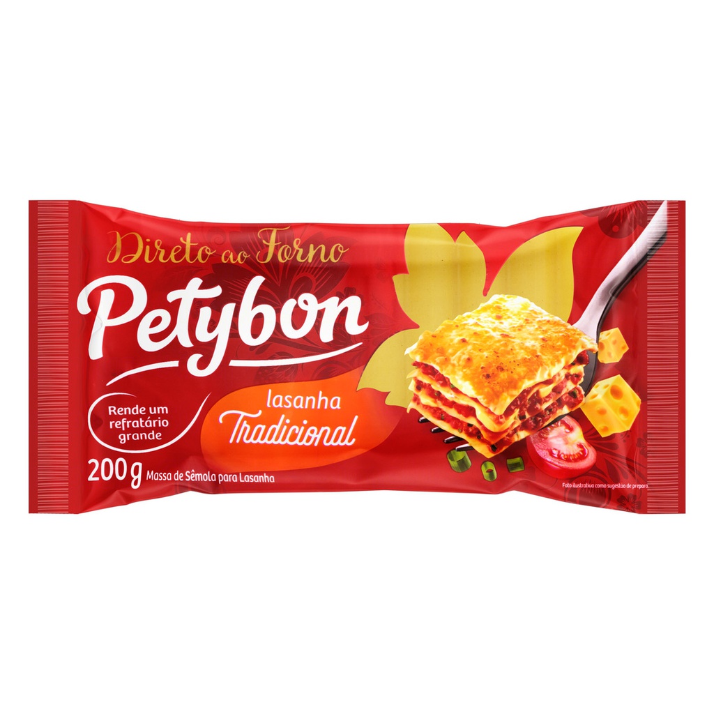LASAGNA SEM DIR FORNO PETYBON 200G